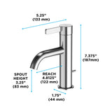 TOTO TLG11301U#PN GF Series Single Handle Bathroom Sink Faucet with Drain Assembly, Polished Nickel