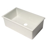 ALFI Brand AB3018UD-W 30" White Undermount / Drop-in Fireclay Kitchen Sink