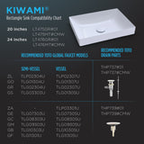 TOTO LT476MT#CMW Kiwami Rectangular 23" Vessel Bathroom Sink with CEFIONTECT, Clean Matte