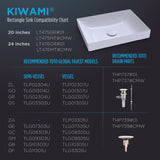 TOTO LT476GR#01 Kiwami Rectangular 23" Vessel Bathroom Sink with CEFIONTECT, Cotton White