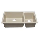 ALFI AB3319DI-B Biscuit 34" Double Bowl Drop in Granite Composite Kitchen Sink