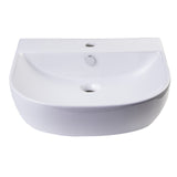 ALFI Brand AB110 20" White D-Bowl Porcelain Wall Mounted Bath Sink