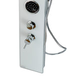 ALFI Brand ABSP50W White Glass Shower Panel with 2 Body Sprays and Rain Shower