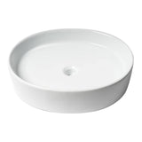 ALFI Brand ABC911 White Modern 22" Oval Above-Mount Ceramic Sink