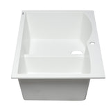 ALFI AB3320DI-W White 33" Double Bowl Drop in Granite Composite Kitchen Sink