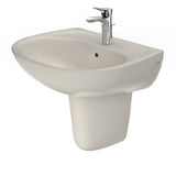 TOTO LHT241G#12 Supreme Oval Wall-Mount Bathroom Sink with Shroud for Single Hole Faucets, Sedona Beige