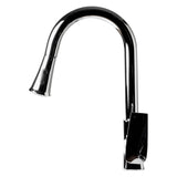 ALFI Brand ABKF3889-PC Polished Chrome Square Gooseneck Pull Down Kitchen Faucet