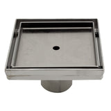 ALFI Brand ABSD55A 5" x 5" Modern Stainless Steel Shower Drain without Cover