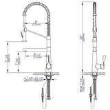 ALFI Brand ABKF3787-PC Polished Chrome Double Spout Commercial Spring Kitchen Faucet