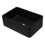 ALFI AB3020SB-BM 30 inch Black Reversible Single Fireclay Farmhouse Kitchen Sink