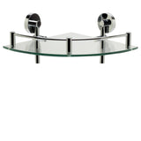 ALFI AB9548 Polished Chrome Corner Mounted Double Glass Shower Shelf Accessory