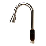 ALFI Brand ABKF3480-BN Brushed Nickel Gooseneck Pull Down Kitchen Faucet