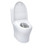 TOTO MW4464726CEMGN#01 WASHLET+ Aquia IV Two-Piece Dual Flush Toilet and WASHLET S7 Bidet Seat