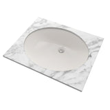 TOTO LT579G#11 Rendezvous Oval Undermount Bathroom Sink with CeFiONtect, Colonial White