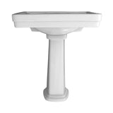 TOTO LPT530.8N#01 Promenade Rectangular Pedestal Bathroom Sink for 8" Center Faucets, Cotton White