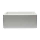 ALFI AB2418HS-W 24 inch White Smooth / Fluted Single Bowl Fireclay Farm Sink