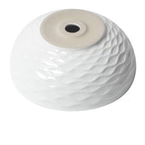 ALFI Brand ABC909 White Modern 17" Decorative Round Vessel Above-Mount Ceramic Sink