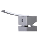 ALFI Brand AB1258-PC Polished Chrome Square Body Curved Spout Bathroom Faucet