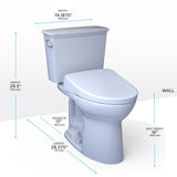 TOTO MW7864736CEG#01 Drake Transitional WASHLET+ Two-Piece Elongated Toilet with S7A Bidet Seat