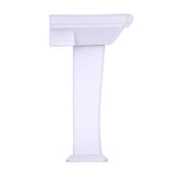 TOTO LPT780#01 Clayton Rectangular Pedestal Bathroom Sink for Single Hole Faucets, Cotton White