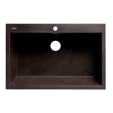 ALFI Brand AB3322DI-C Chocolate 33" Drop-in Granite Composite Kitchen Sink