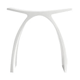 ALFI Brand ABST77 Arched White Matte Solid Surface Resin Bathroom/Shower Stool