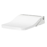 TOTO SW4549AT60#01 SW WASHLET+ Ready Square Electronic Bidet Toilet Seat with Auto Flush in Cotton White