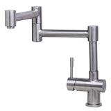 ALFI AB2038-BSS Solid Brushed Stainless Steel Retractable Single Hole Faucet