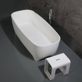 ALFI Brand AB9980 67" White Matte Solid Surface Resin Bathtub