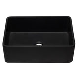 ALFI AB3020SB-BM 30 inch Black Reversible Single Fireclay Farmhouse Kitchen Sink