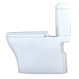 TOTO MS436124CEMFGN#01 Aquia IV Cube Two-Piece Elongated Dual Flush Universal Height Toilet - Cotton White