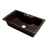 ALFI Brand AB3520DI-C Chocolate 35" Drop-In Granite Composite Kitchen Sink