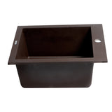 ALFI Brand AB1720DI-C Chocolate 17" Drop-In Granite Composite Kitchen Prep Sink