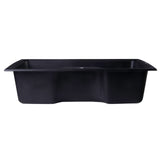 ALFI AB3520DI-BLA Black 35" Drop-In Single Bowl Granite Composite Kitchen Sink