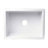 ALFI AB2418SB-B 24" Biscuit Smooth Thick Wall Fireclay Single Bowl Farm Sink