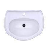 TOTO LPT754#01 Whitney Oval Pedestal Bathroom Sink for Single Hole Faucets, Cotton White