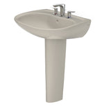 TOTO LPT242.8G#03 Prominence Oval Pedestal Bathroom Sink for 8" Center Faucets, Bone Finish