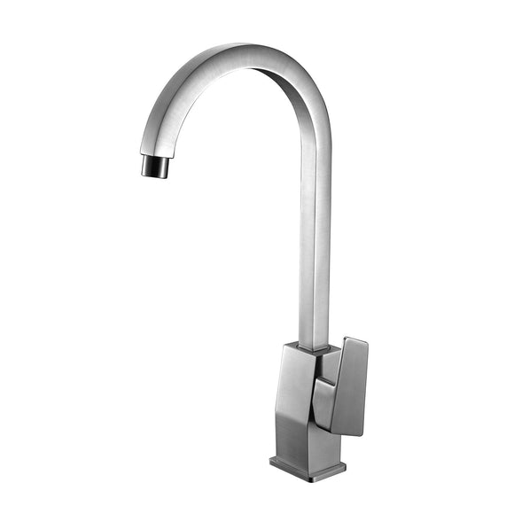 ALFI Brand AB3470-BN Brushed Nickel Gooseneck Single Hole Bathroom Faucet