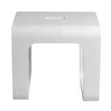 ALFI Brand ABST99 White Matte Solid Surface Resin Bathroom/Shower Stool