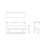 ALFI Brand AB5511 16" Wooden Shelf with Chrome Towel Bar Bathroom Accessory