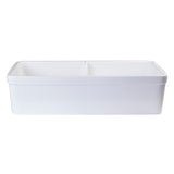 ALFI AB5123-W White 32" Short Wall Double Bowl Lip Apron Fireclay Farmhouse Sink