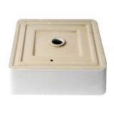 ALFI Brand ABC903-W White 16" Modern Square Above-Mount Ceramic Sink