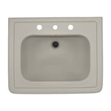 TOTO LPT530.8N#03 Promenade 27-1/2" x 22-1/4" Pedestal Bathroom Sink for 8" Center Faucets, Bone Finish