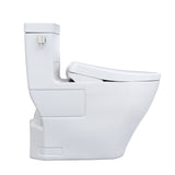 TOTO MW6244726CEFGA#01 WASHLET+ Legato One-Piece Toilet with Auto Flush S7 Bidet Seat, Cotton White