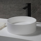 ALFI Brand ABRS15R 15" Round White Matte Solid Surface Resin Sink