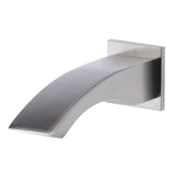 ALFI Brand AB3301-BN Brushed Nickel Curved Wall-Mounted Tub Filler Bathroom Spout