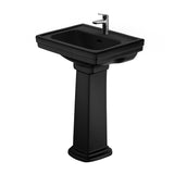 TOTO LPT532N#51 Promenade 24" x 19-1/4" Pedestal Bathroom Sink for Single Hole Faucets, Ebony