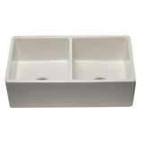 ALFI AB3318DB-B 33 inch Biscuit Reversible Double Fireclay Farmhouse Sink