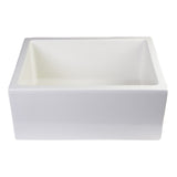 ALFI AB2418SB-B 24" Biscuit Smooth Thick Wall Fireclay Single Bowl Farm Sink