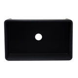 ALFI AB3320SB-BM 33 inch Black Reversible Single Fireclay Farmhouse Kitchen Sink